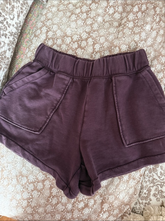 aerie Pants - aerie Plum Elastic-Waist Athletic Shorts